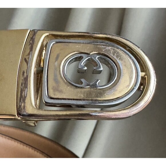 Gucci Vintage Buckle Croc Embossed Black Leather Belt 45 In - Picture 8 of 8